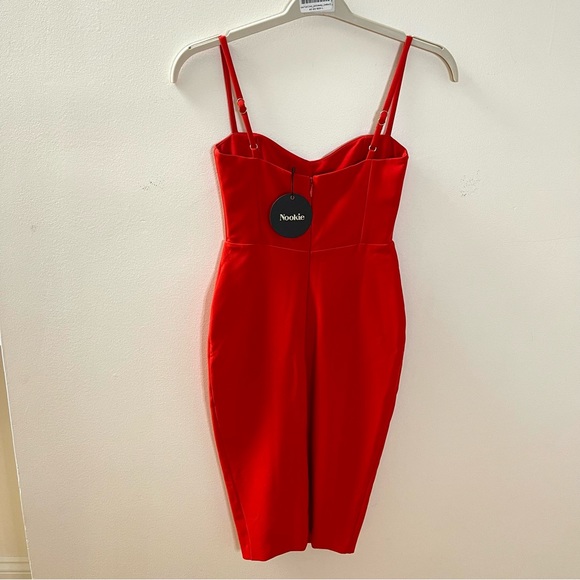 NWT Nookie Allure Midi Bodycon Dress Color: Cherry Size: XS revolve - Picture 7 of 8